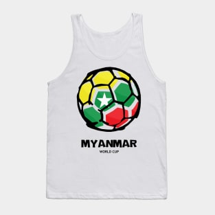 Myanmar Football Country Flag Tank Top